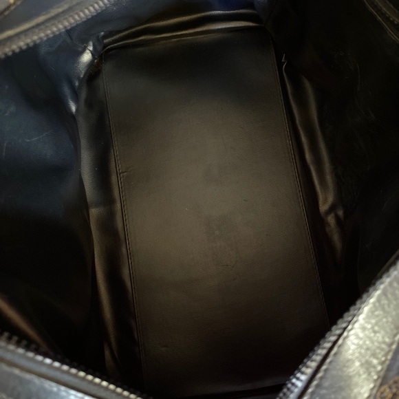 CELINE Vintage C Macadam Boston Navy Canvas/Leather Bag - Picture 6 of 6